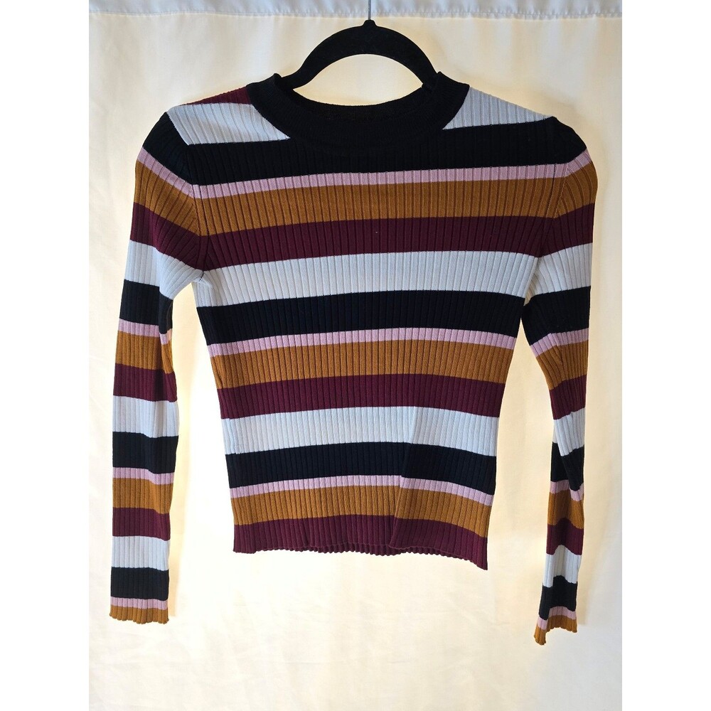 H&M Divided L/S Rib Knit Top Mulitcolor Shirt